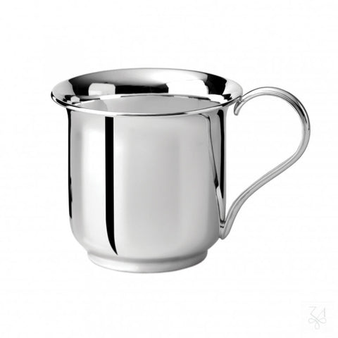Krysaliis Sterling Silver Classic Mug Shape Baby Cup with Smooth Handle