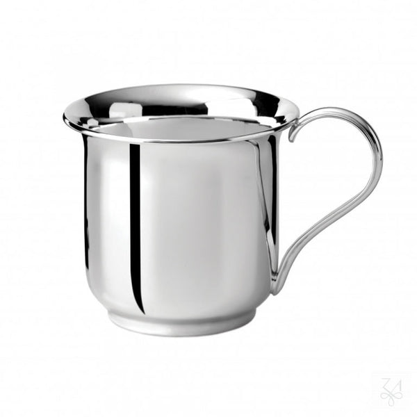Krysaliis Sterling Silver Classic Mug Shape Baby Cup with Smooth Handle