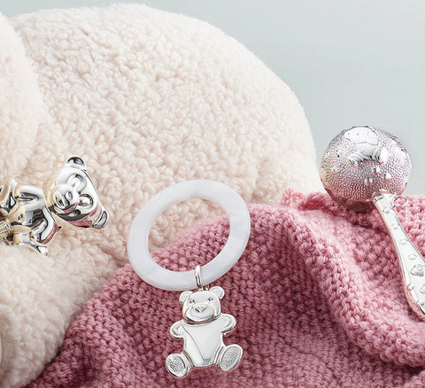 Krysaliis Sterling Silver Bear Teething Ring
