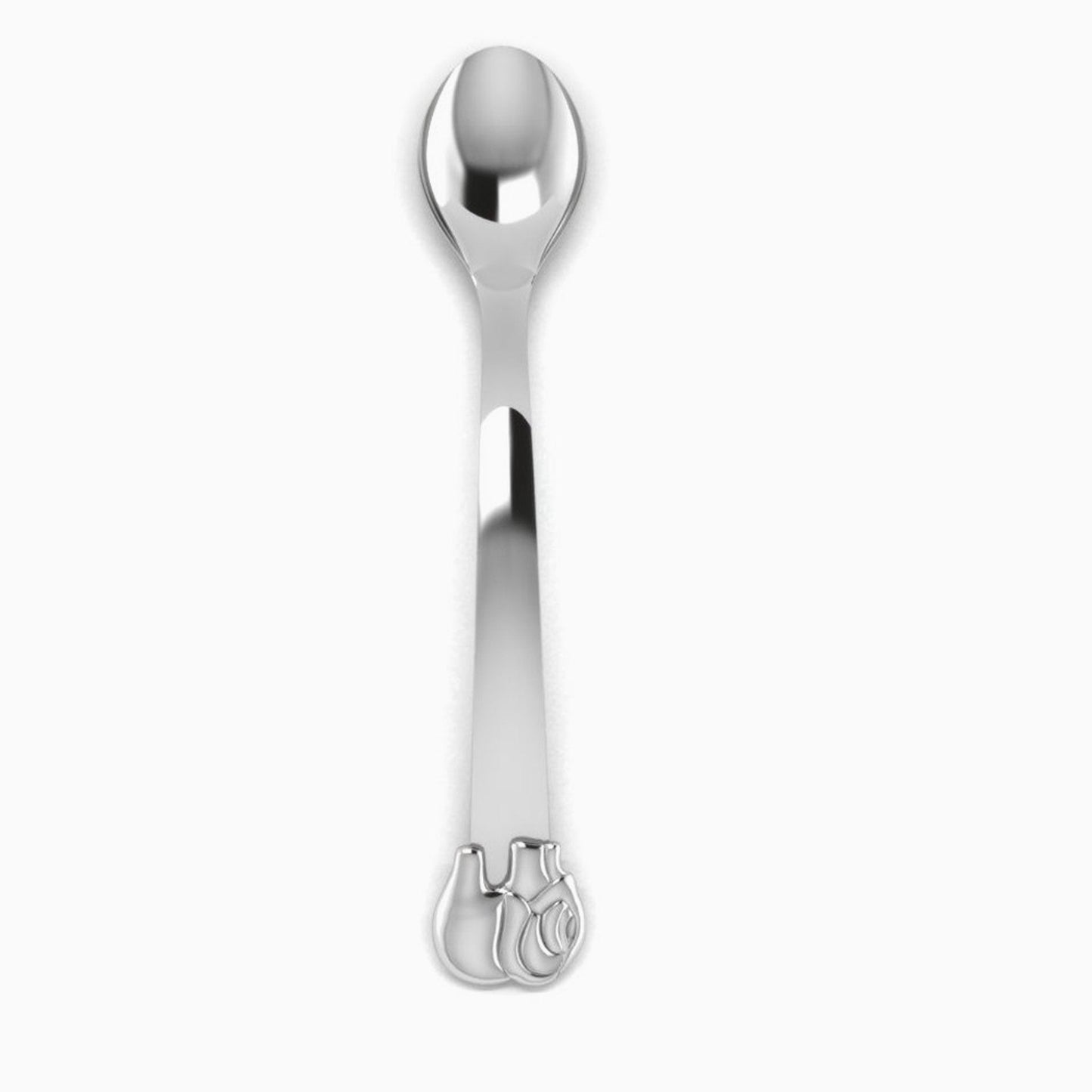 Sterling Silver Elephant Baby Feeding Spoon by Krysaliis