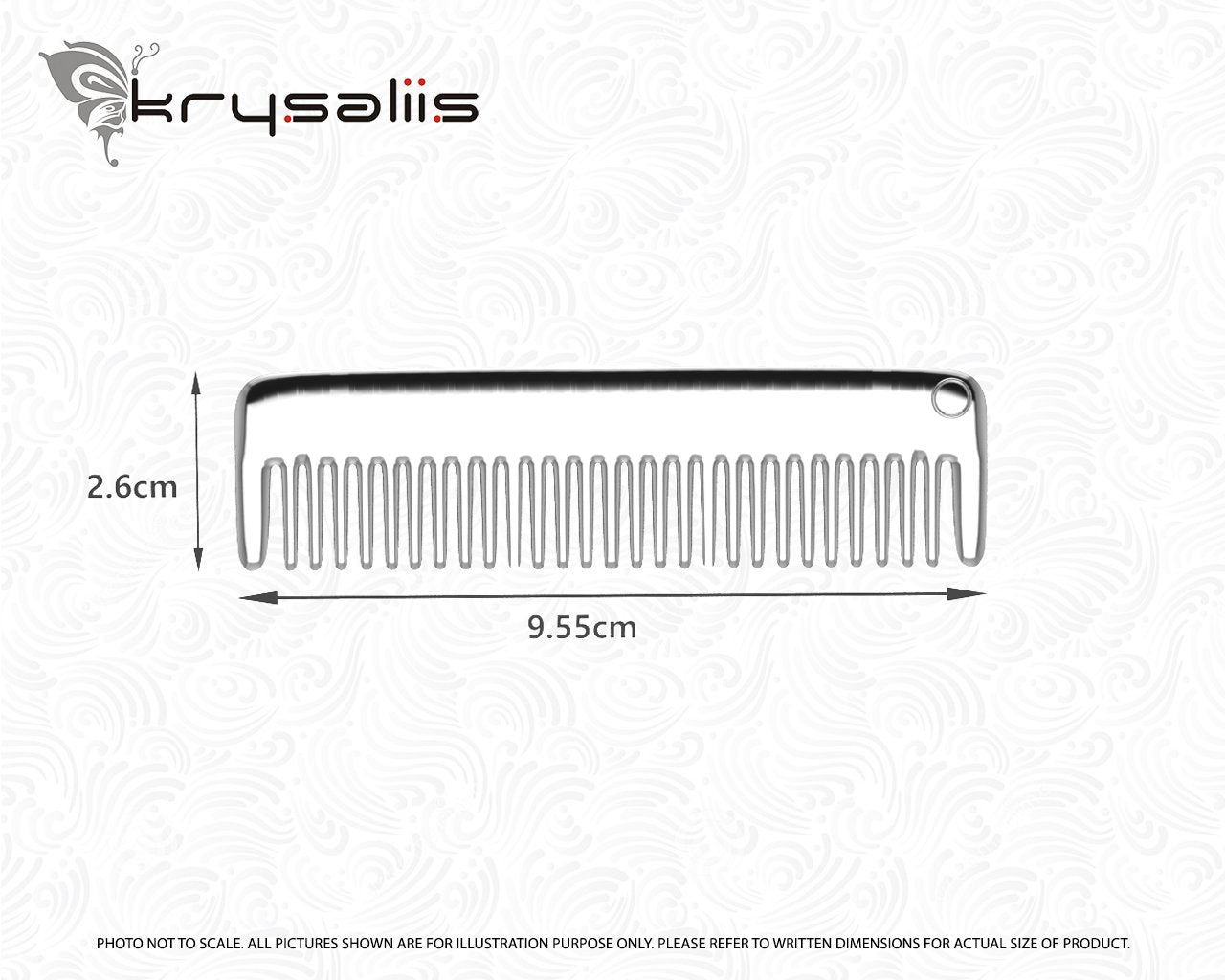 Krysaliis Sterling Silver Baby Comb - All Silver Gifts