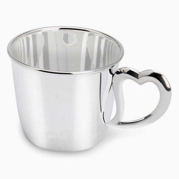 Heart Sterling Silver Baby Cup by Krysaliis