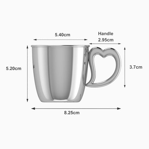 Heart Sterling Silver Baby Cup by Krysaliis