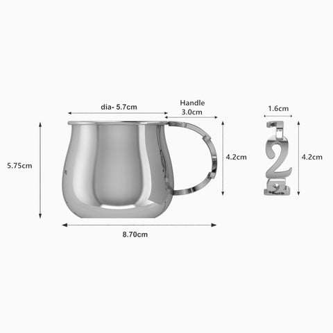123 Sterling Silver Baby Cup by Krysaliis