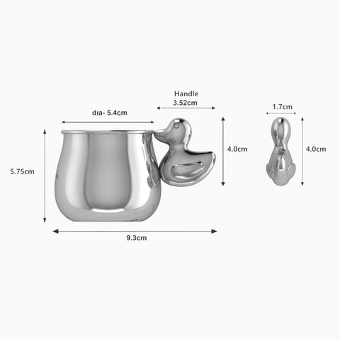 Duck Sterling Silver Baby Cup by Krysaliis