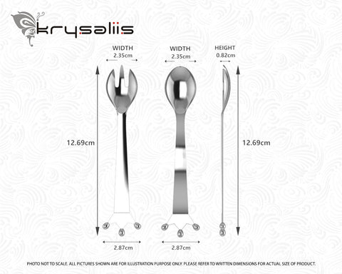 Majestic Sterling Silver Baby Spoon Fork Set by Krysaliis