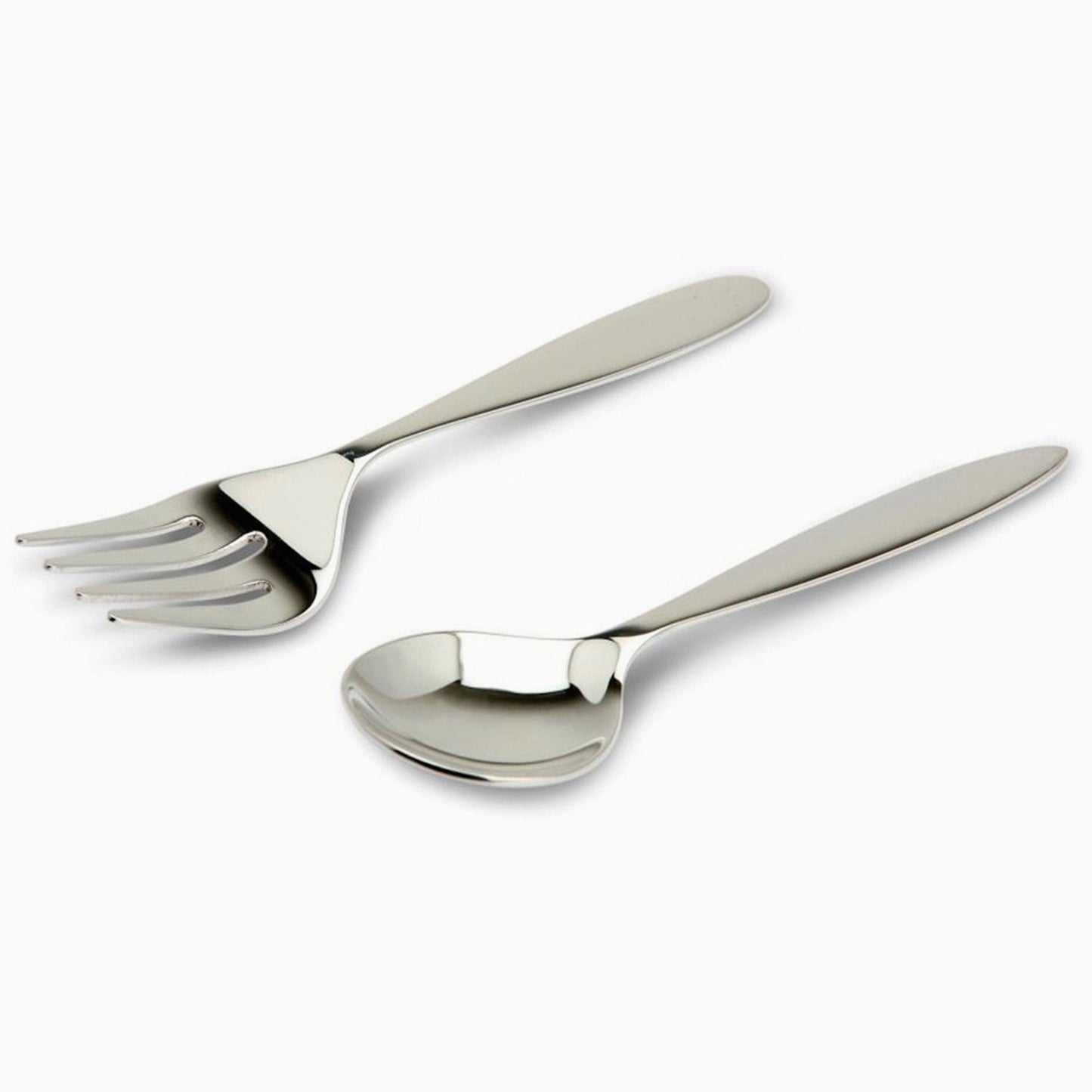 Classic Sterling Silver Baby Spoon & Fork set by Krysaliis