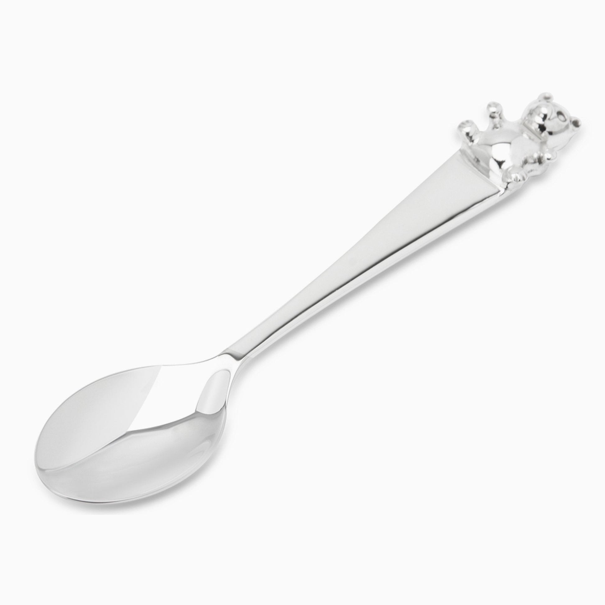 Teddy Sterling Silver Baby Feeding Spoon
