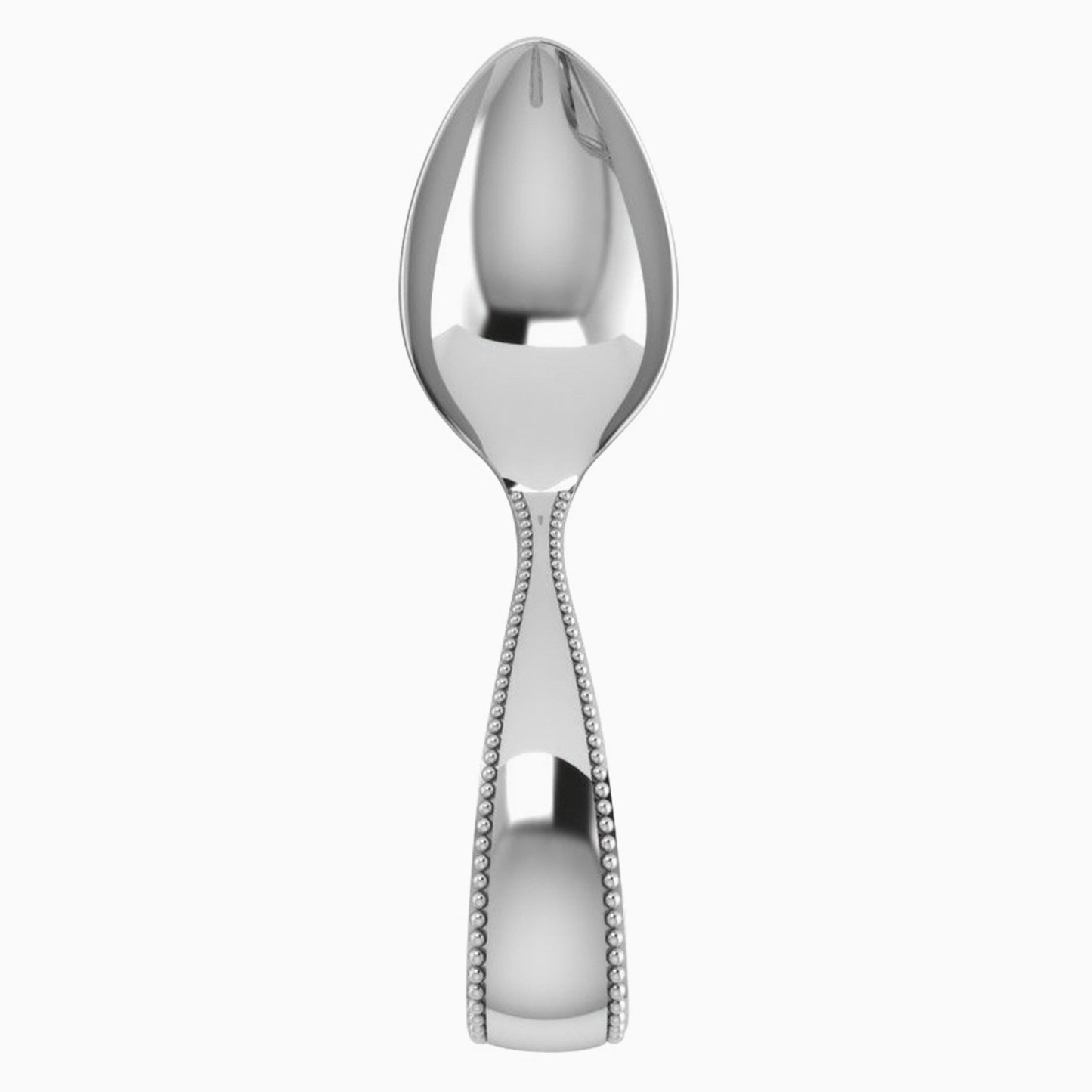 Beaded Loop Sterling Silver Baby Feeding Spoon by Krysaliis