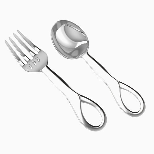 Sophie Baby Sterling Silver Spoon & Fork Set by Krysaliis