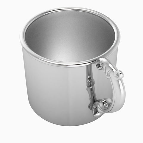 Sterling Silver Classic Victorian Handle Baby Feeding Cup by Krysaliis