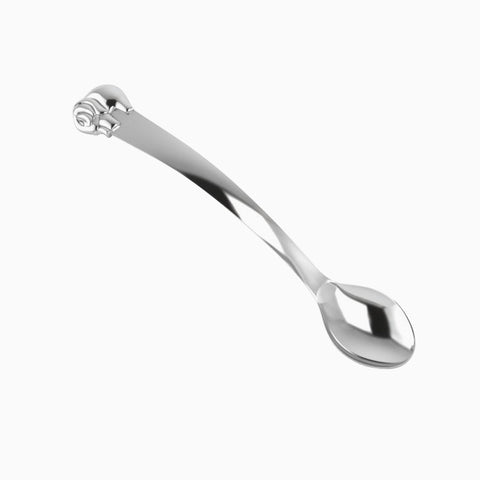 Sterling Silver Elephant Baby Feeding Spoon by Krysaliis