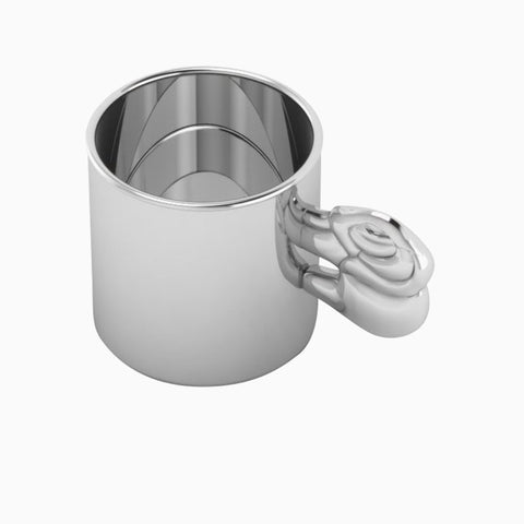 Sterling Silver Elephant Baby Feeding Cup by Krysaliis