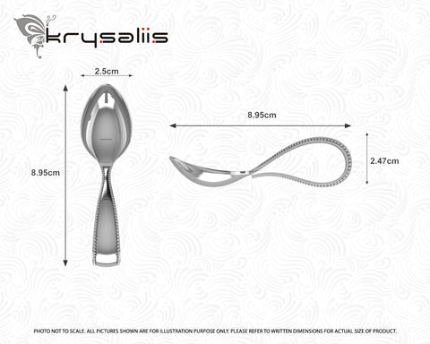 Beaded Loop Silver Plated Baby Spoon by Krysaliis