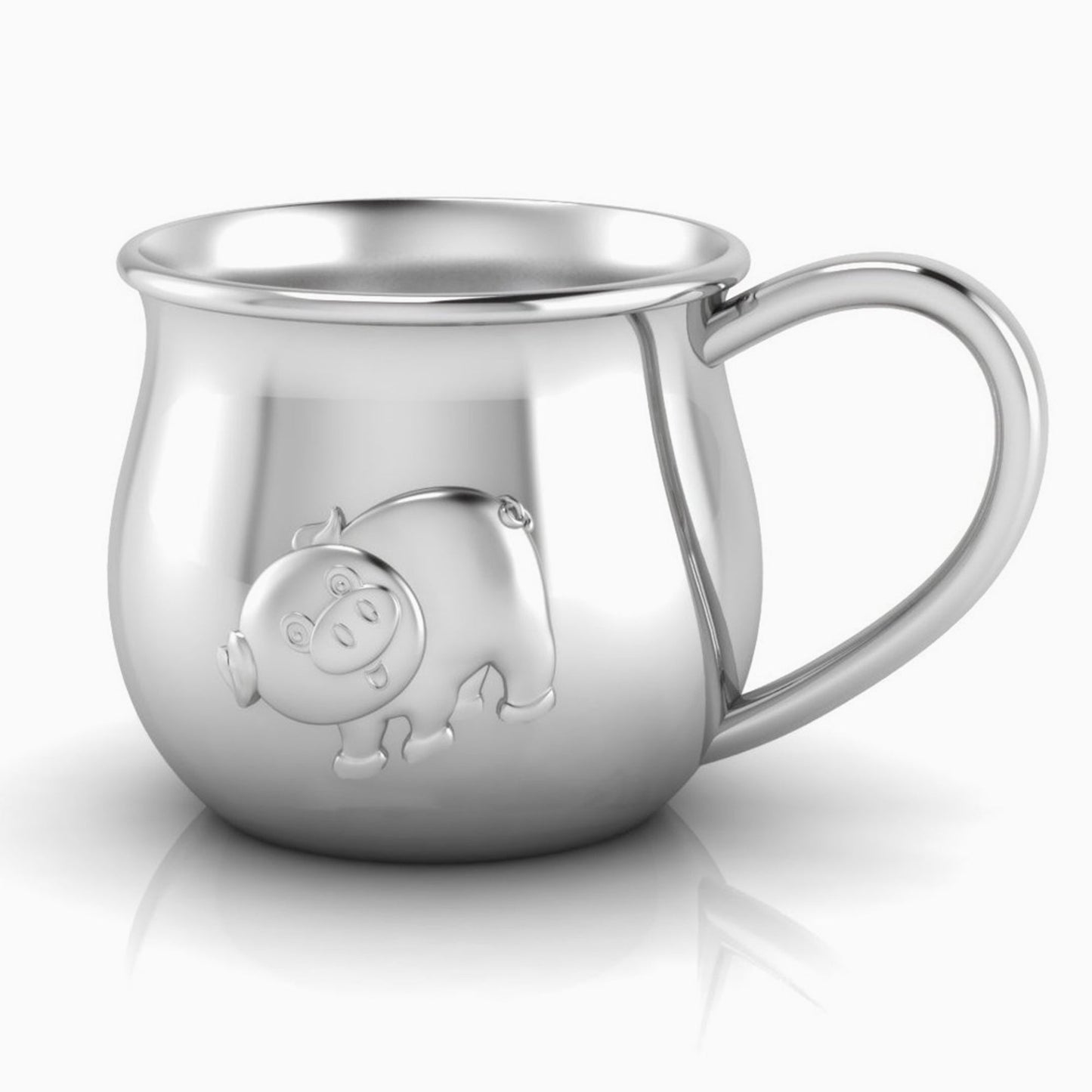 Silver Plated Piggy Baby Cup by Krysaliis