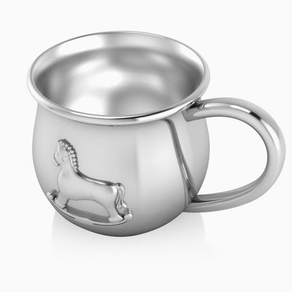 Horse Silver Plated Baby Cup by Krysaliis
