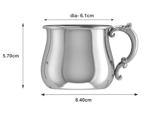 Sterling Bulge Victorian Baby Cup by Krysaliis - All Silver Gifts