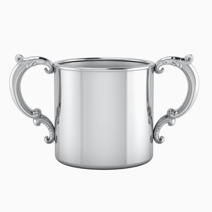 2 Handle Victorian Silver Plated Baby Cup by Krysaliis