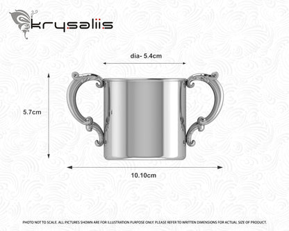 2 Handle Victorian Silver Plated Baby Cup by Krysaliis