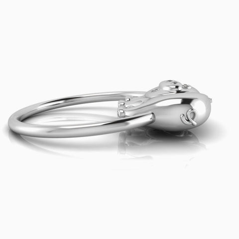 Silver Plated Piggy Baby Rattle by Krysaliis