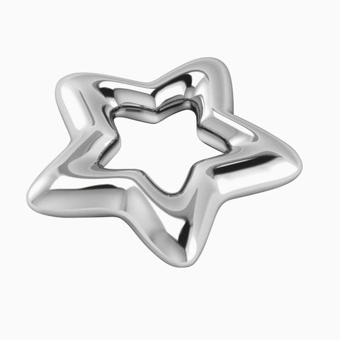 Silver Plated Star Baby Rattle by Krysaliis