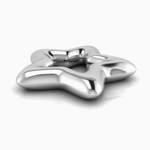 Silver Plated Star Baby Rattle by Krysaliis
