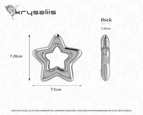 Star Silver Plate Baby Rattle by Krysaliis - All Silver Gifts