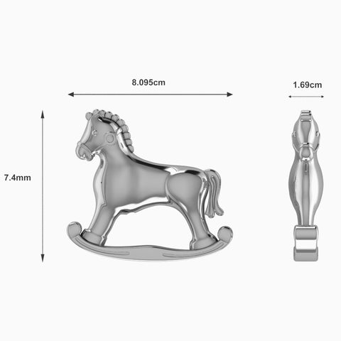 Silver Plated Horse Baby Rattle by Krysaliis