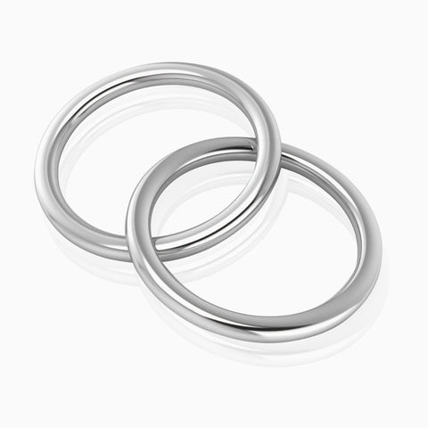 Silver Plated 2 Ring Baby Rattle Teether by Krysaliis