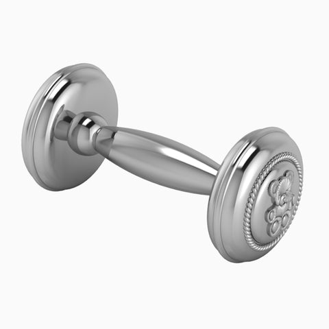 Teddy Silver Plated Teddy Rope Dumbell Rattle by Krysaliis