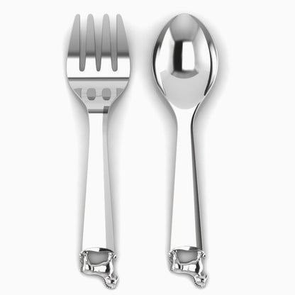 Horse Silver Plated Baby Spoon and Fork Set by Krysaliis