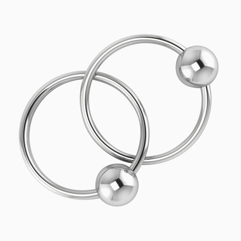 2 Ring Sterling Silver Teether Rattle by Krysaliis