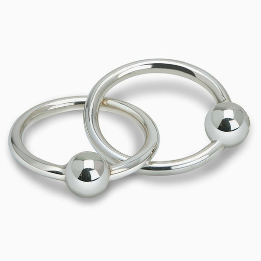 2 Ring Sterling Silver Teether Rattle by Krysaliis