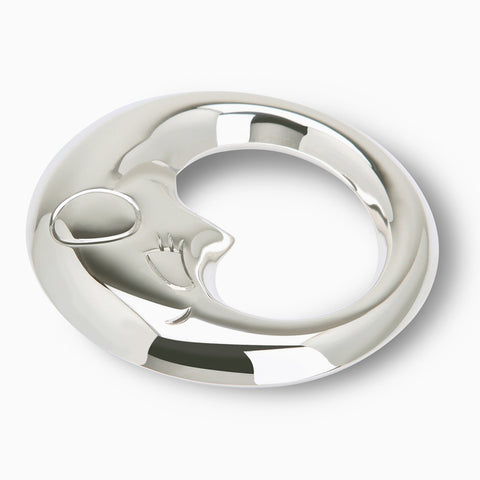 Moon Sterling Silver Baby Rattle by Krysaliis