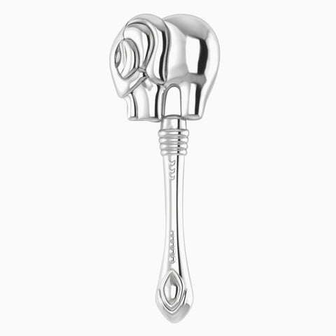 Elephant Sterling Silver Baby Rattle by Krysaliis