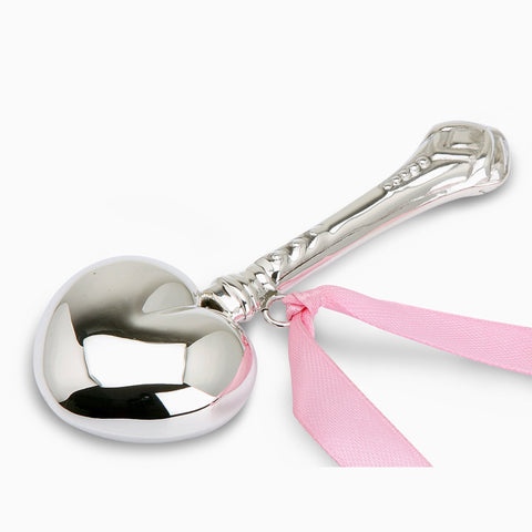 Heart Sterling Silver Baby Rattle by Krysaliis