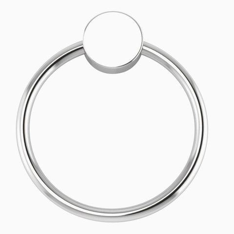 Flat Ring Sterling Silver Teether Rattle by Krysaliis