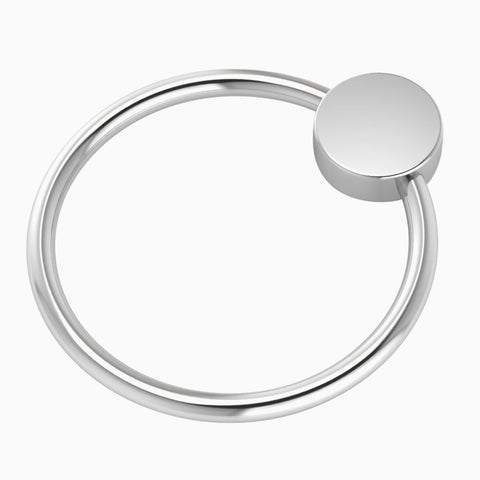 Flat Ring Sterling Silver Teether Rattle by Krysaliis