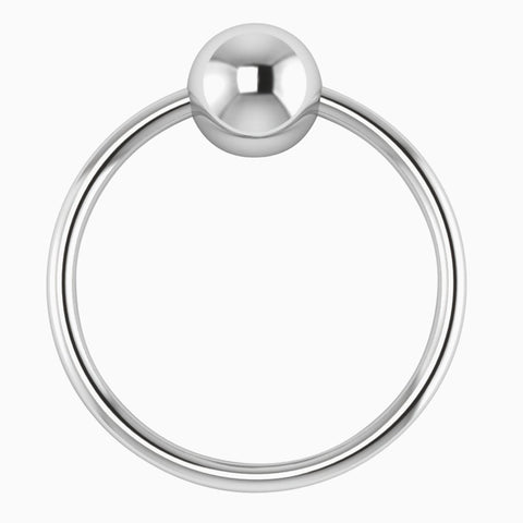 Single Ring Sterling Silver Teether Rattle by Krysaliis