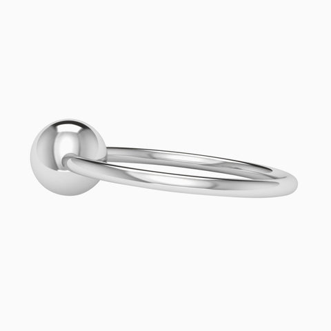 Single Ring Sterling Silver Teether Rattle by Krysaliis