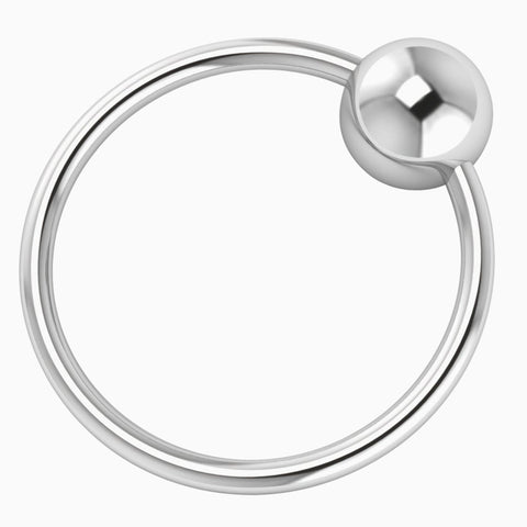 Single Ring Sterling Silver Teether Rattle by Krysaliis
