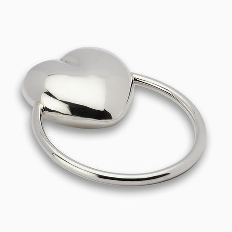Heart Sterling Silver Baby Teether Rattle by Krysaliis