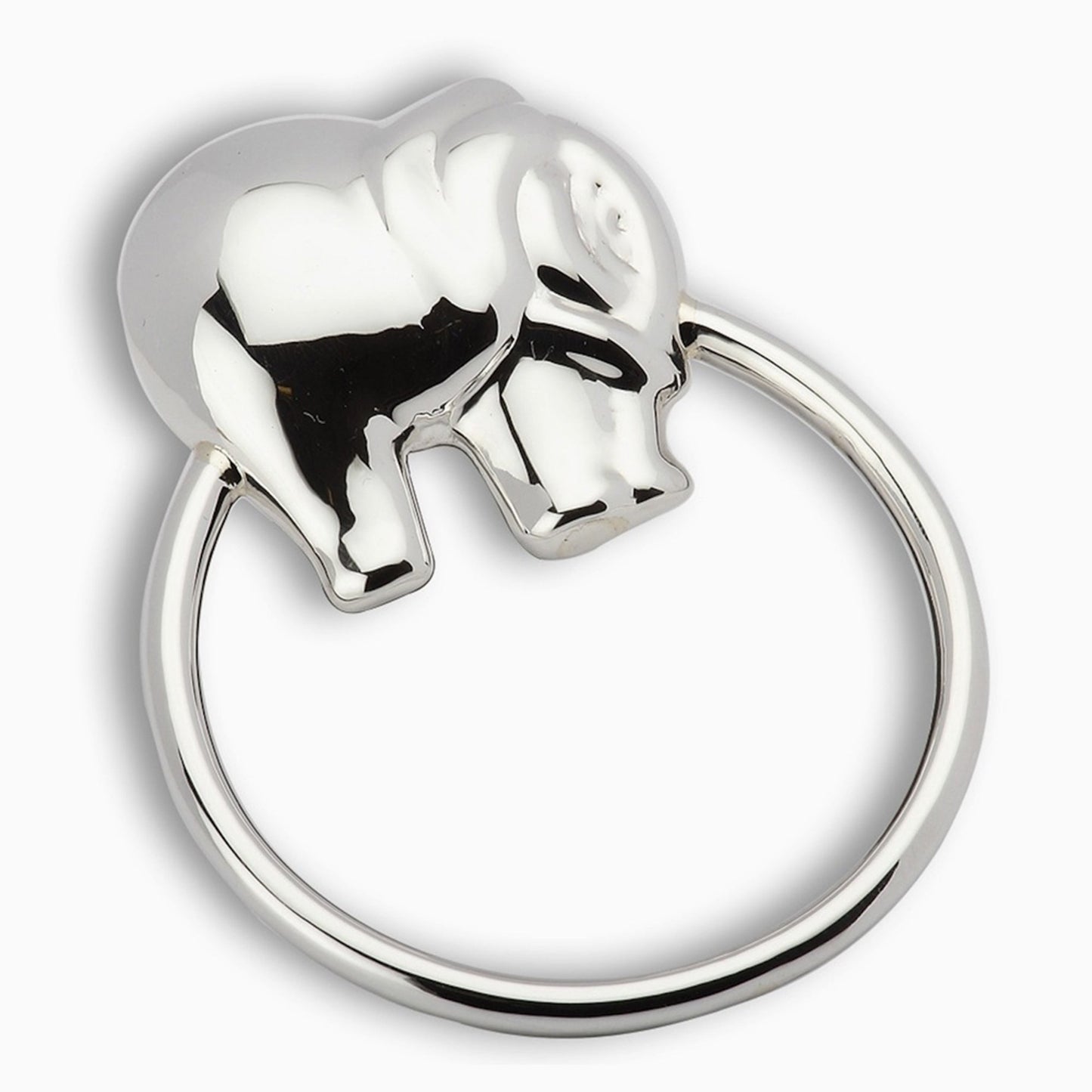 Elephant Ring Sterling Silver Baby Rattle by Krysaliis