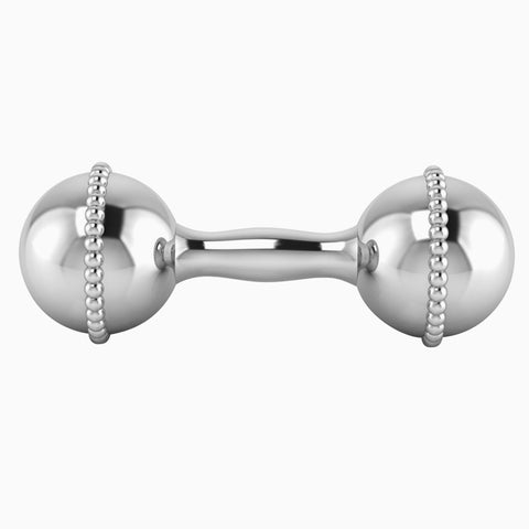 Sterling Silver Mini Beaded Dumbbell by Krysaliis