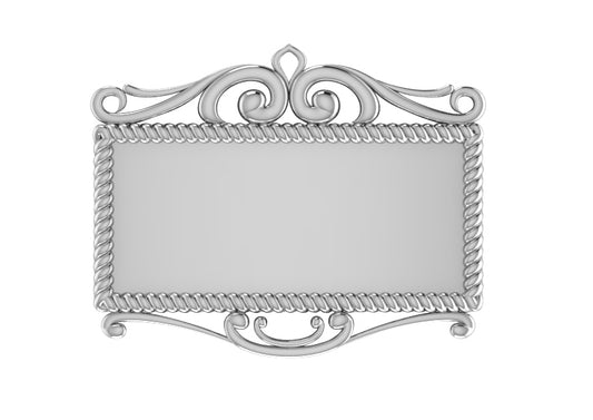 Krysaliis Silver Plate Rectangle Engravable Decanter Label