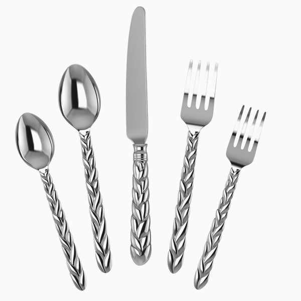 Entwine 5-piece Silver Plated Flatware Set by Krysaliis