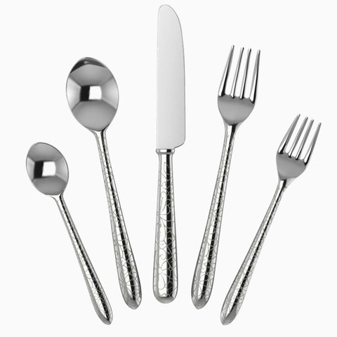 Krysaliis Flora 5-piece silver plate flatware set
