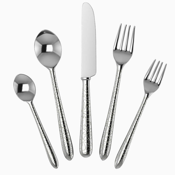 Krysaliis Flora 5-piece silver plate flatware set