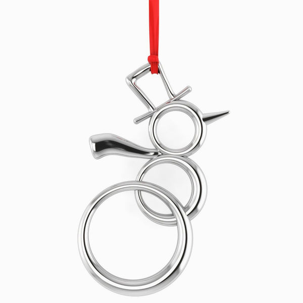 Sterling Silver Snowman Christmas Ornament by Krysaliis
