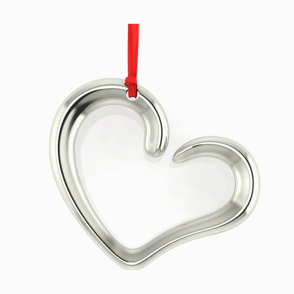 Sterling Silver Heart Christmas Ornament by Krysaliis